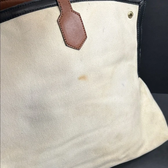 Beige Tote with Brown and Black Accents - Picture 17 of 17
